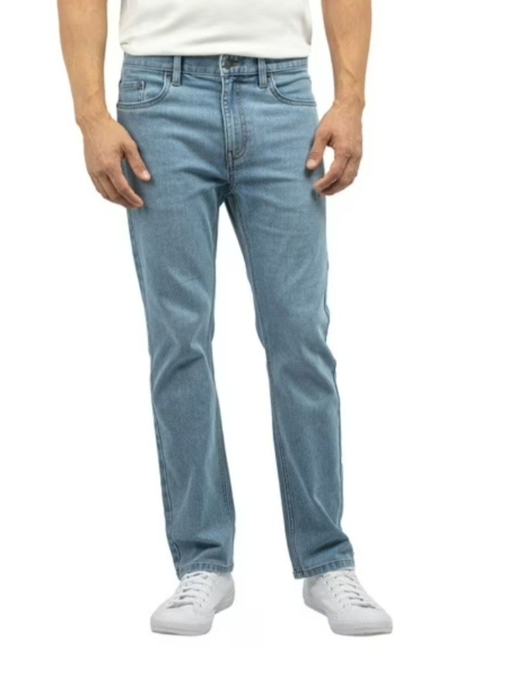 Jach's New York Mens Straight Fit Jeans in Light Wash 32 X 30